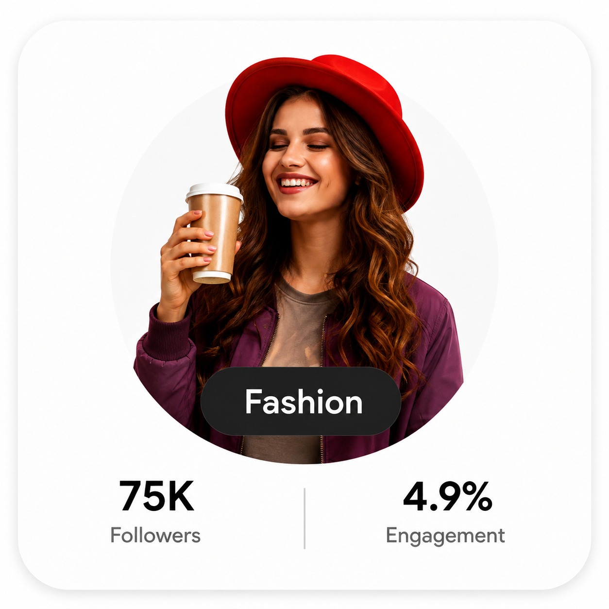 Fashion Influencer - 75K Followers, 4.9% Engagement