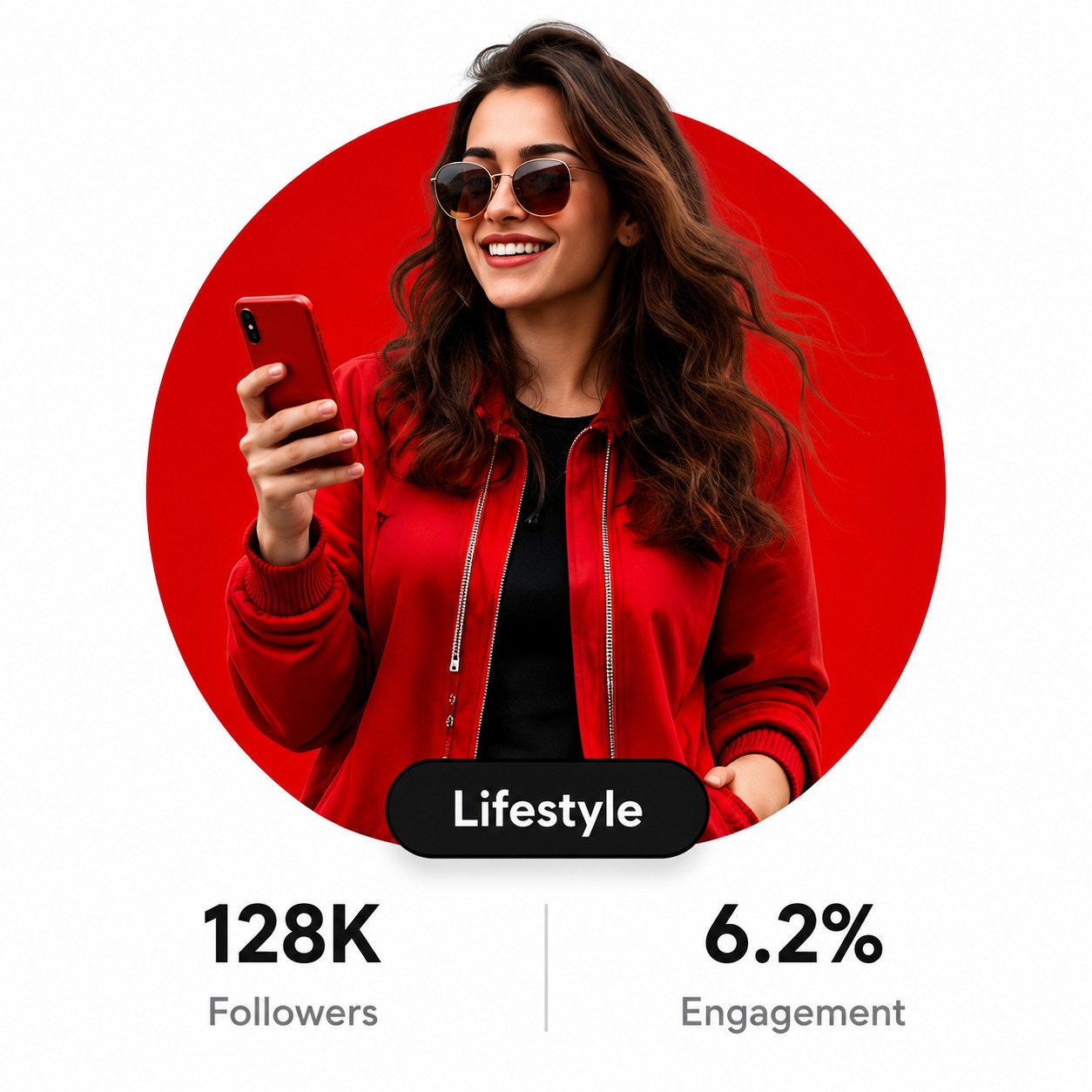 Lifestyle Influencer - 128K Followers, 6.2% Engagement